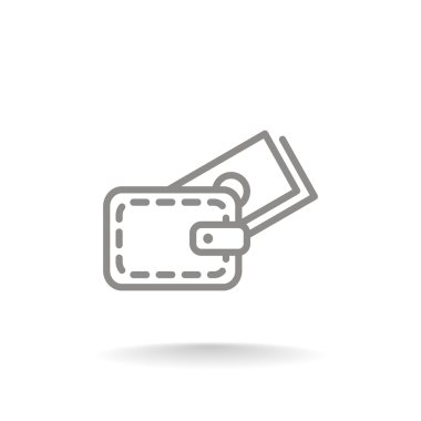 Para simgesi olan cüzdan