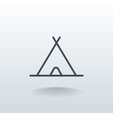 Turist çadır simgesi