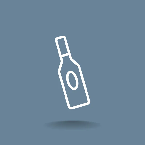 Иконка стеклянной бутылки — стоковый вектор