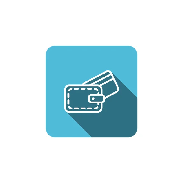 Portefeuille met creditcard pictogram — Stockvector