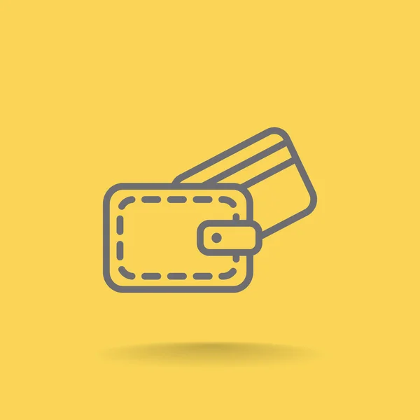 Wallet, hitelkártya ikonnal — Stock Vector