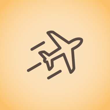 Uçak çizgisi simgesi.