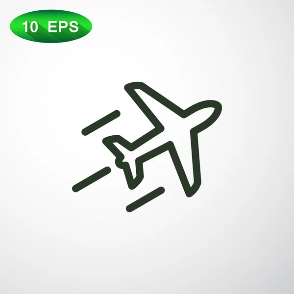 Icono de línea de avión. — Vector de stock