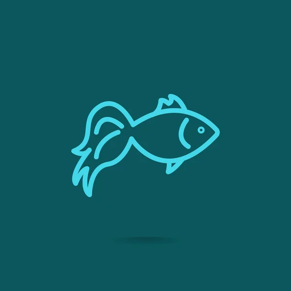 Umriss Fisch-Symbol — Stockvektor