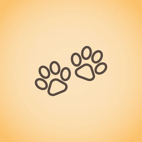 Paw prints icon — Stock Vector