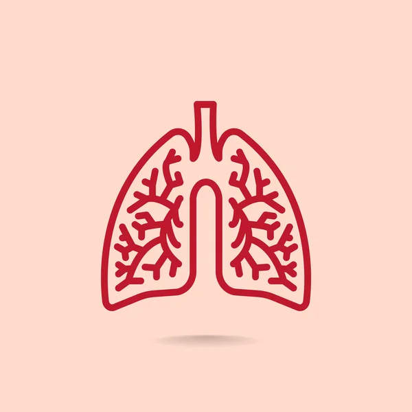 Иконка анатомии легких — стоковый вектор