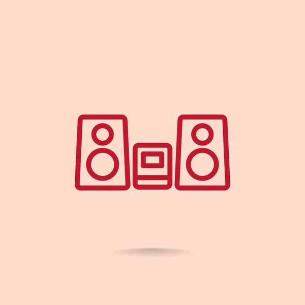 Music center-ikonen — Stock vektor