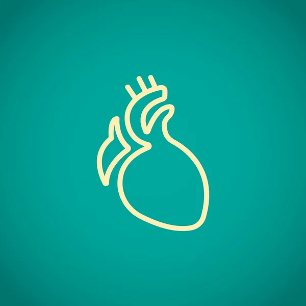 Icon heart organ — Stock Vector