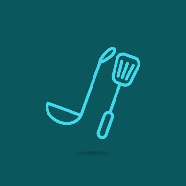 Kepçe ve spatula simgesi