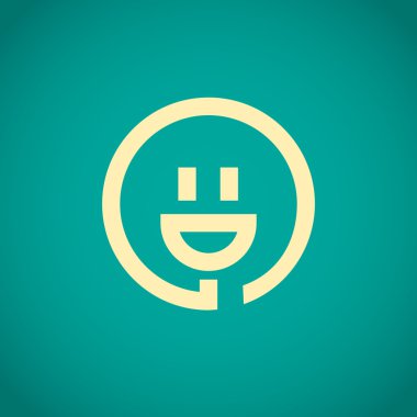 gülen ve fiş simgesi.