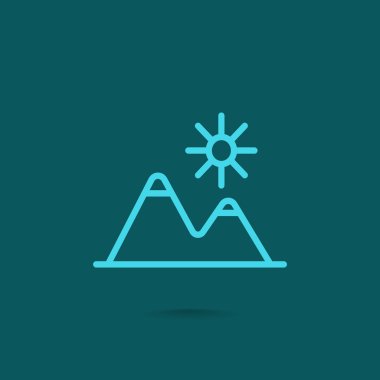 dağlar seyahat simgesi