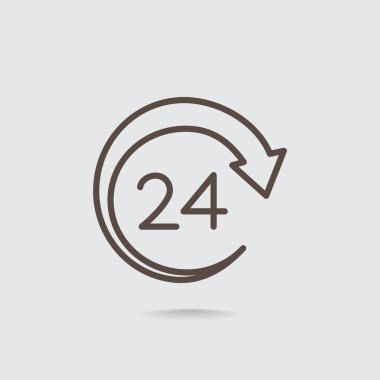 24 saat servis simgesi