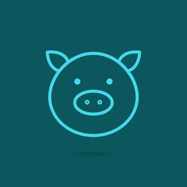 Значок головы свиньи — стоковый вектор