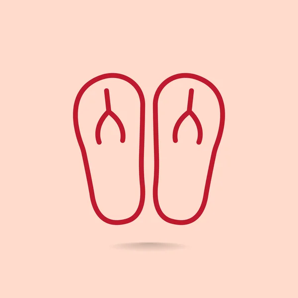 Beach slippers icon — Stock Vector