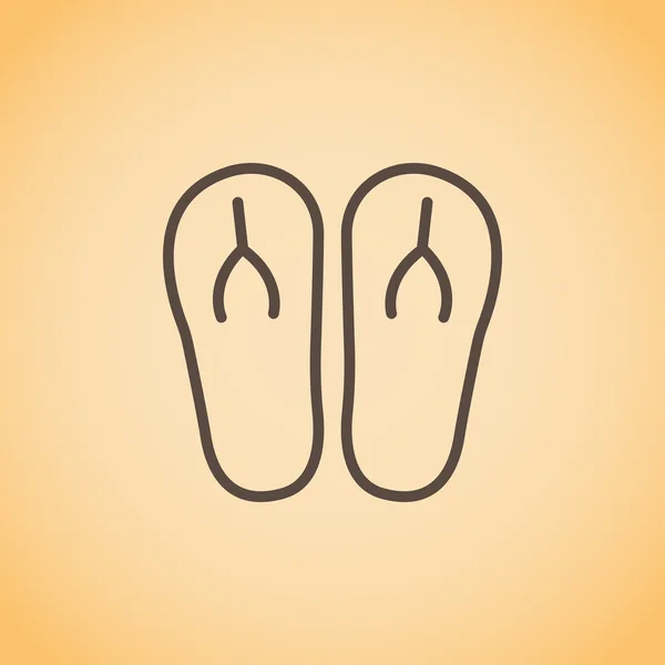 Beach slippers icon — Stock Vector