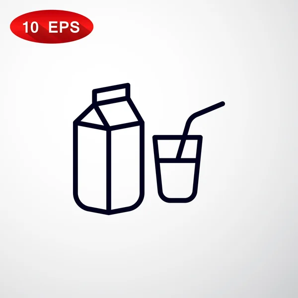Grafické ikony mléko — Stockový vektor
