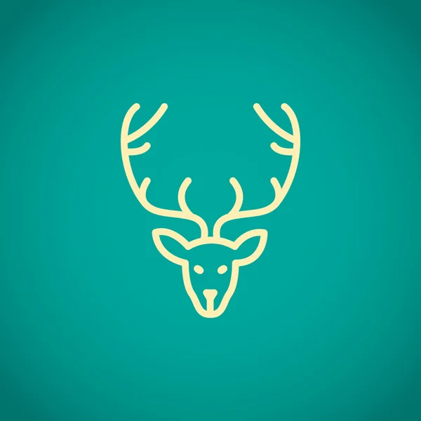 Tête de cerf icône — Image vectorielle