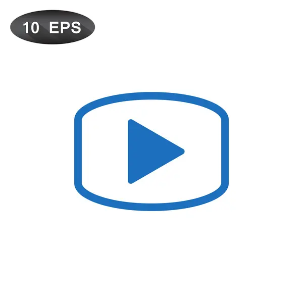 Icono de flecha de vídeo — Archivo Imágenes Vectoriales