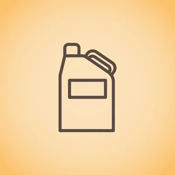 Jerrycan bensin ikonen — Stock vektor