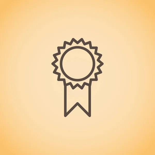 Medaille met lint pictogram — Stockvector