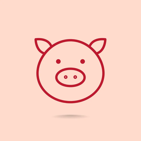 Pig head icon — Stock Vector