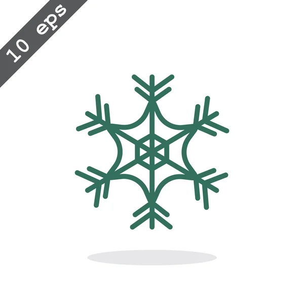 Різдво Сніжинка значок — стоковий вектор