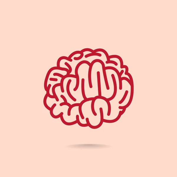 Icono del cerebro abstracto — Vector de stock