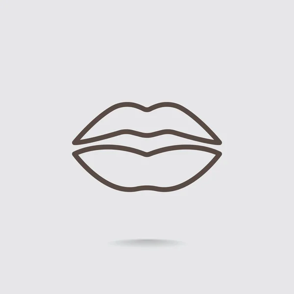 Ícone de lábios humanos —  Vetores de Stock