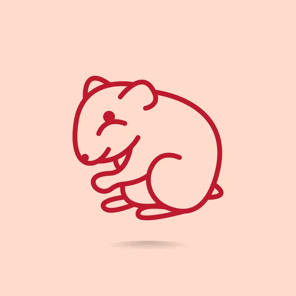 Overzicht hamster pictogram — Stockvector