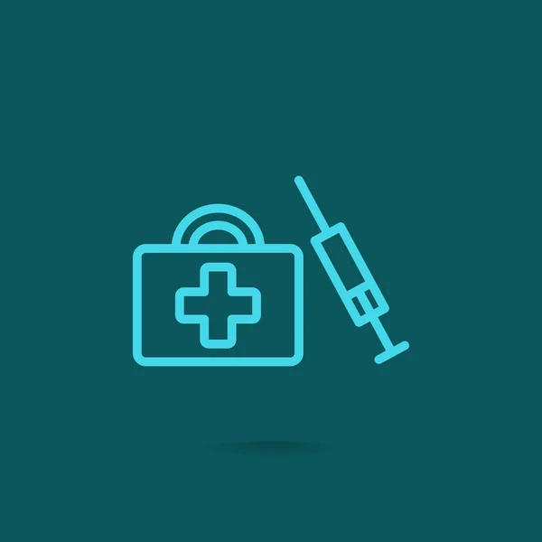 Rejection first aid kit icon — стоковый вектор