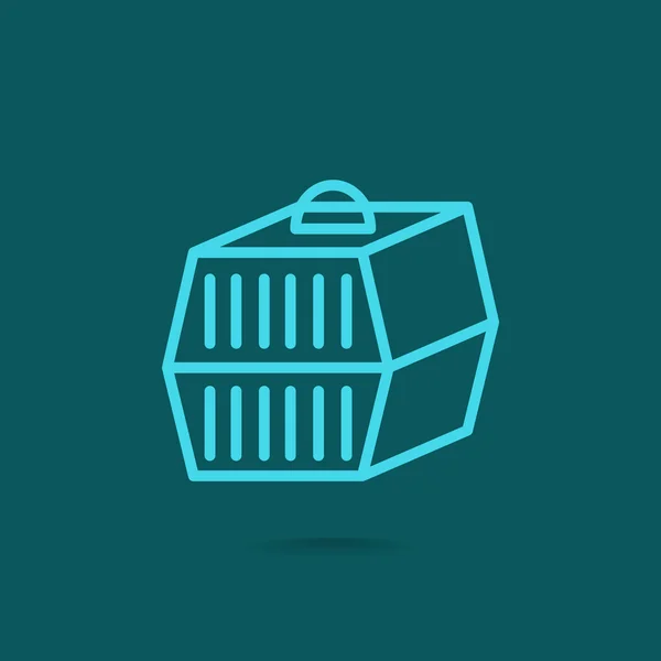 Pet transport box icon — Stock Vector