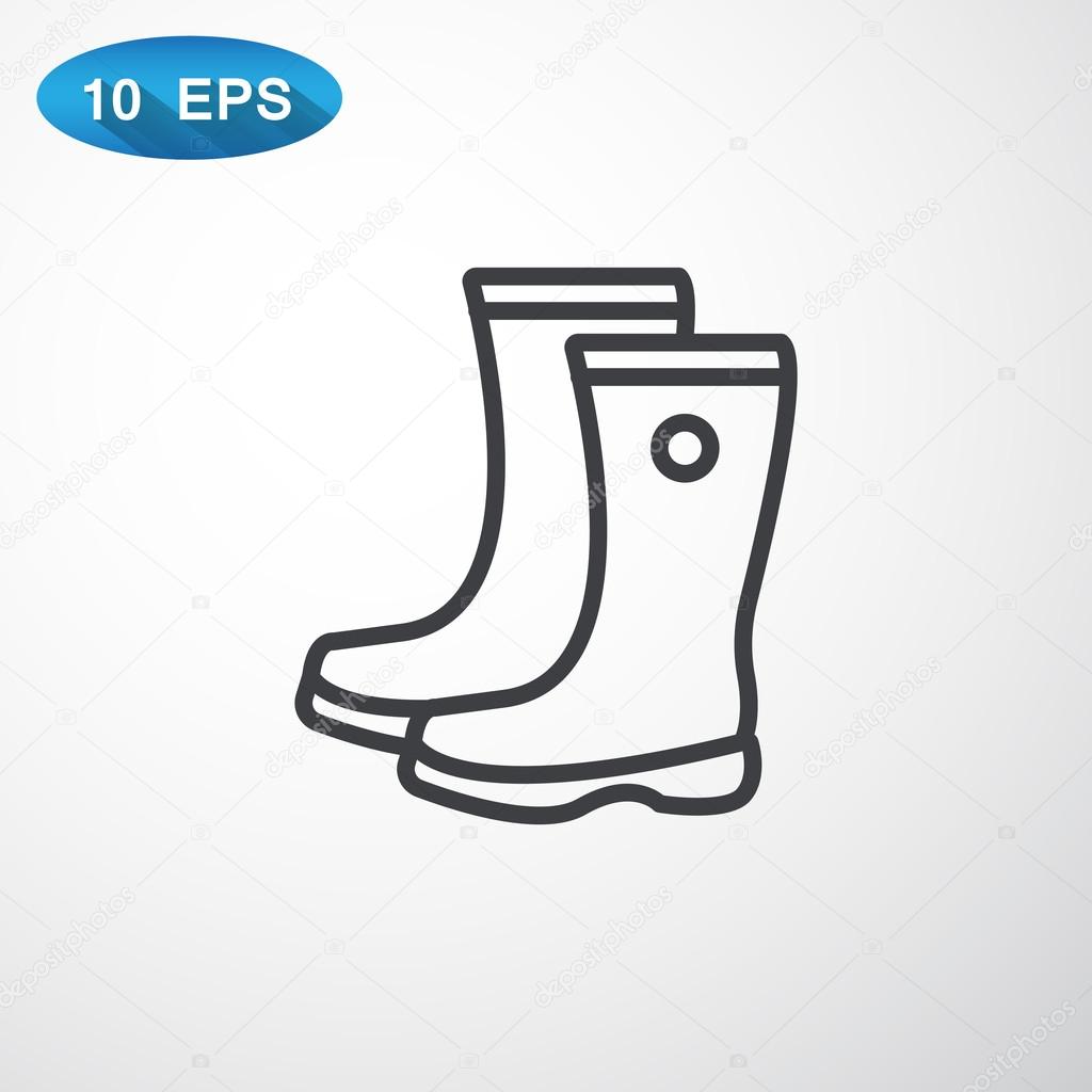 Icono botas de goma — Vector de stock © Mr.Webicon #102656034