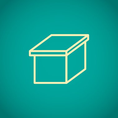karton kutu simgesi paketleniyor