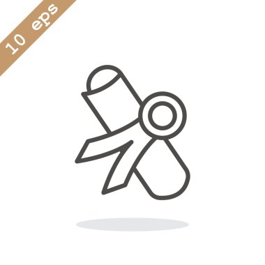 Basit diploma simgesi