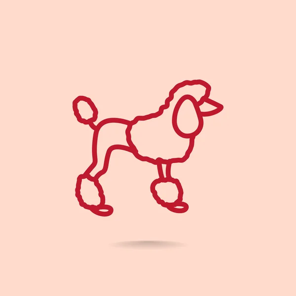 Icône caniche française — Image vectorielle