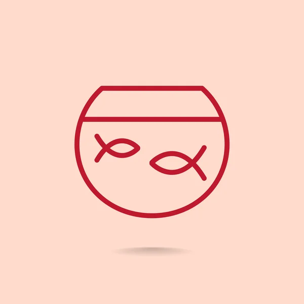 Outline fish icon — Stock Vector