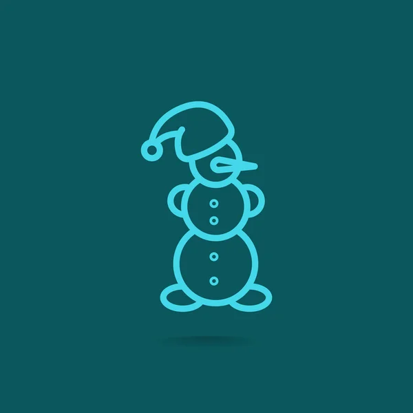 Ícone de boneco de neve Natal —  Vetores de Stock