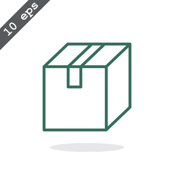 Cardboard box icon — Stock Vector