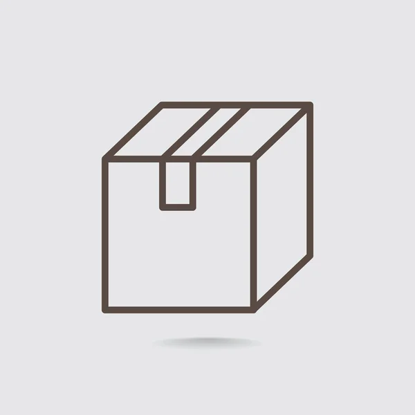 Icono de caja de cartón — Vector de stock