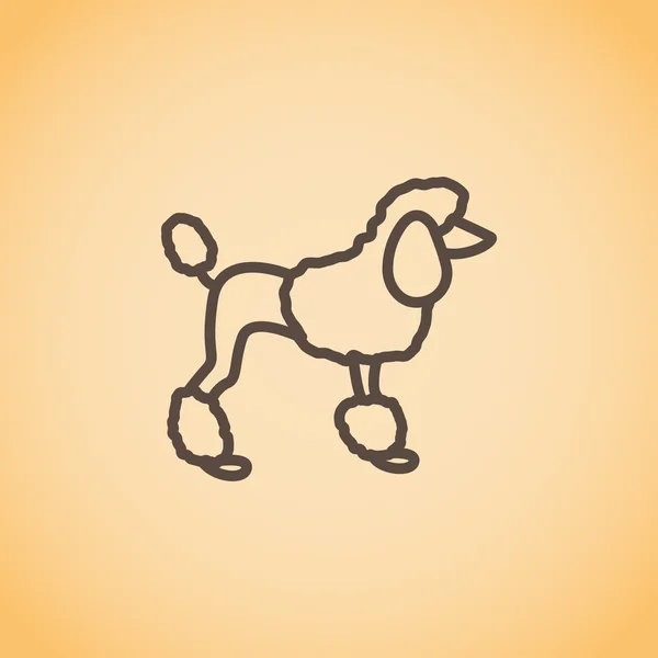 Γαλλική poodle εικονίδιο — Διανυσματικό Αρχείο