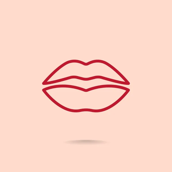 Ícone de lábios humanos — Vetor de Stock
