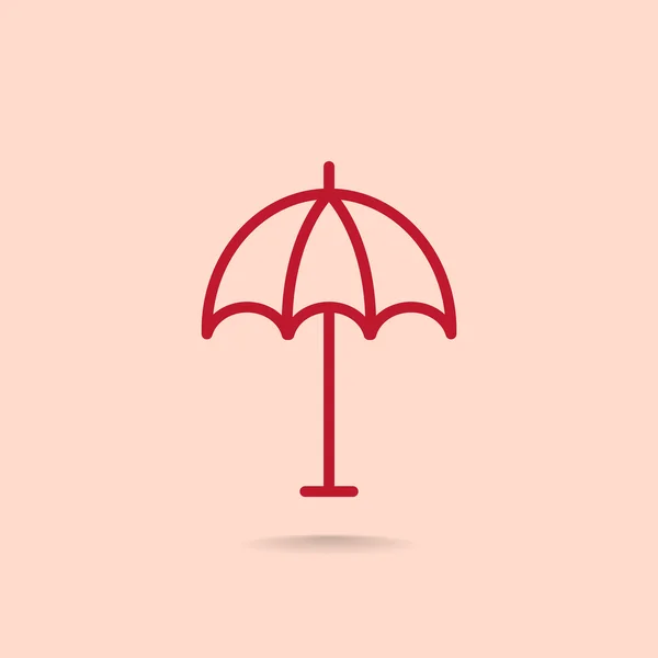 Strandon napernyő-ikon — Stock Vector