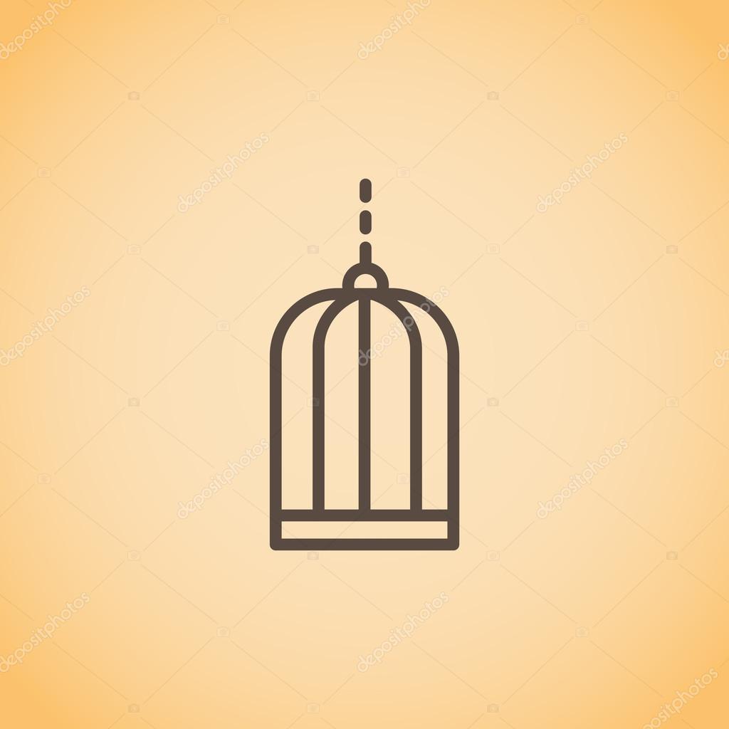 Bird cage icon. Vector illustration