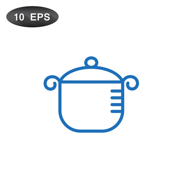 Icono de olla de cocina — Vector de stock