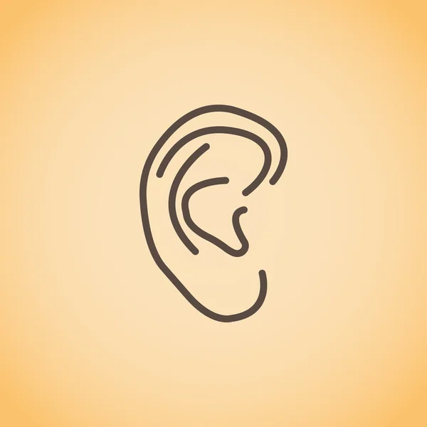Icône dody oreille — Image vectorielle