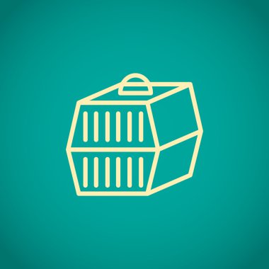 Evde beslenen hayvan taşıma kutusu simgesi