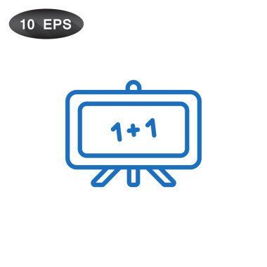 Beyaz tahta simge, düz tasarım