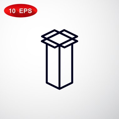 karton kutu simgesi paketleniyor