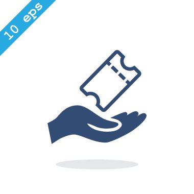 Bir bilet sembol alma el.