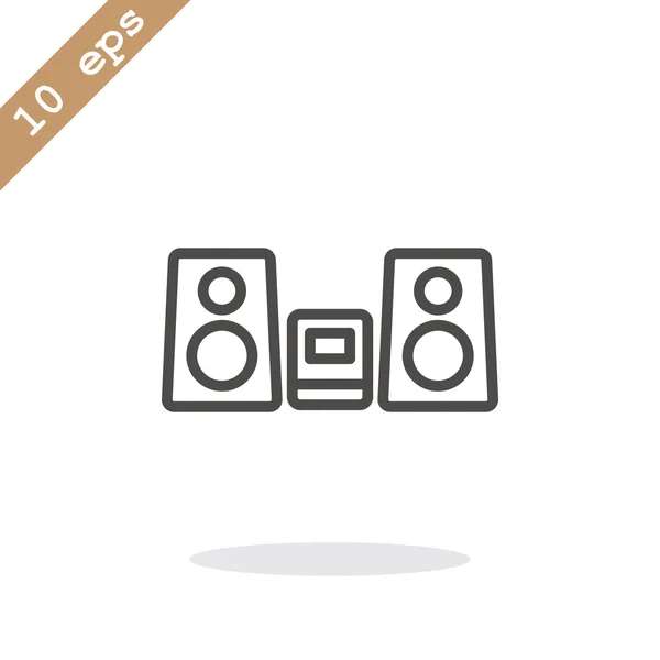 Music center icon — Stock Vector